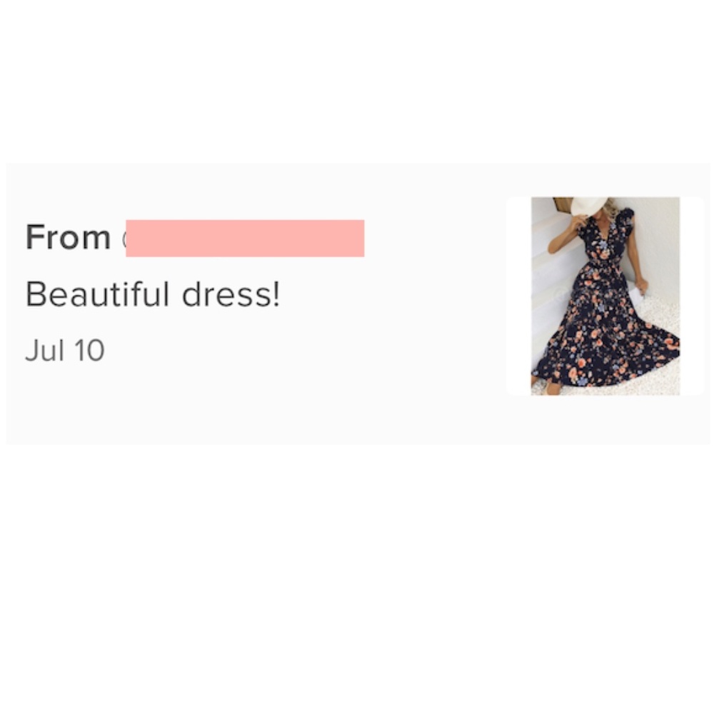 Floral Dress Surplice Overlapping V Neck Fit & Flare Maxi Long Blue Tie Belt - Picture 6 of 6